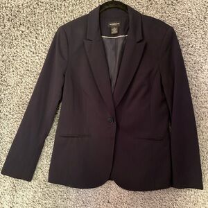 LIZ CLAIBORNE Women's Size 8 Career Navy blue Blazer Jacket with pockets